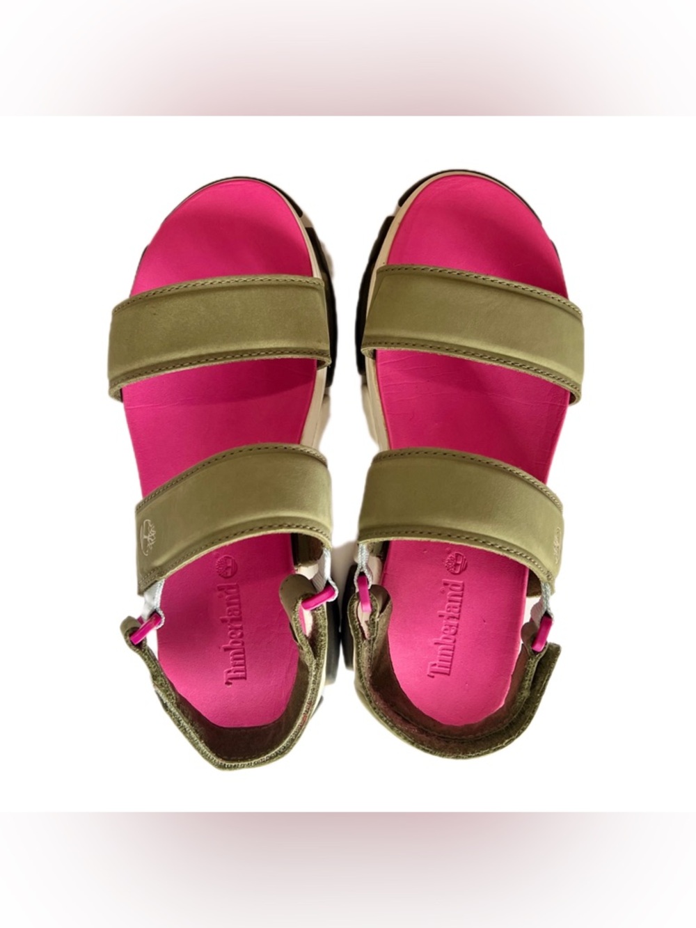 Timberland Adley Way dark green & pink backstrap sandals US Women’s 8.5 - Picture 3 of 12